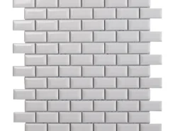 Mosaikmatte Metro Keramik Weiß 30 cm x 30 cm