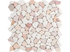 Mosaikmatte Mini Poly Marmor Rosso 28 cm x 28 cm