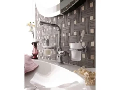 Mosaikmatte Naturstein Black Slate und Beige Marble 30 cm x 30 cm