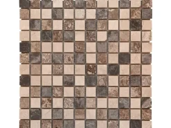 Mosaikmatte Naturstein Kronos Multicolor 30 cm x 30 cm