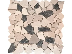 Mosaikmatte Polygonal Biancone Java 30 cm x 30 cm