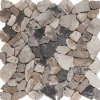 Mosaikmatte Polygonal Fossil Wood 30,5 cm x 30,5 cm