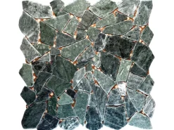 Mosaikmatte Polygonal Verde Guatemala 30 cm x 30 cm