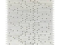 Mosaikmatte Superslim Bianco Beige 30,5 cm x 30,5 cm