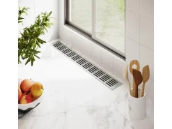 MS Beschläge Alu-Lüftungsgitter 80 x 600 mm Silber F1 Eloxiert Luftgitter