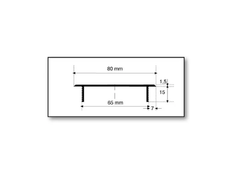 MS Beschläge Alu-Lüftungsgitter 80 x 1000 mm Silber F1 Eloxiert Luftgitter