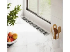 MS Beschläge Alu-Lüftungsgitter 80 x 500 mm Silber F1 Eloxiert Luftgitter