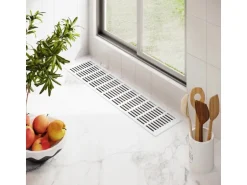 MS Beschläge Aluminium Gitter 130 x 500 mm Weiß RAL 9016