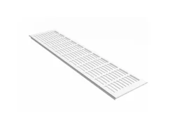 MS Beschläge Aluminium Gitter 130 x 400 mm Weiß RAL 9016