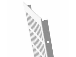 MS Beschläge Aluminium Gitter 130 x 800 mm Weiß RAL 9016