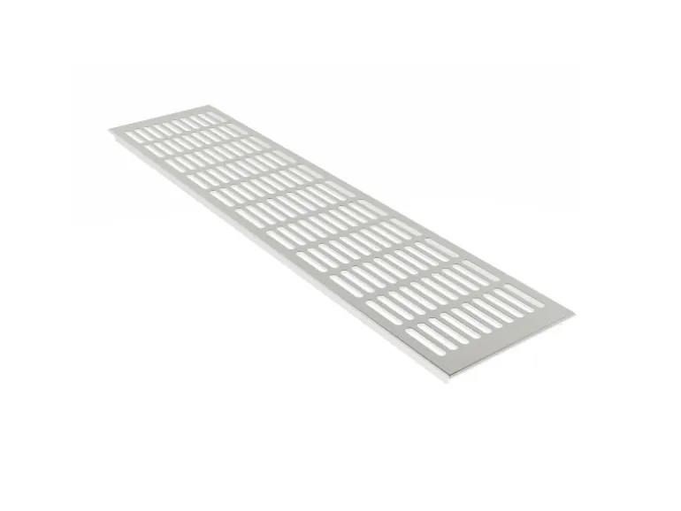 MS Beschläge Belüftungsgitter 130 x 800 mm Aluminium Silber F1 Eloxiert
