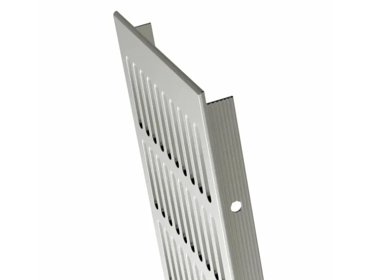 MS Beschläge Belüftungsgitter 130 x 800 mm Aluminium Silber F1 Eloxiert