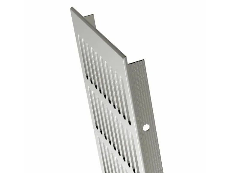 MS Beschläge Belüftungsgitter 130 x 200 mm Aluminium Silber F1 Eloxiert