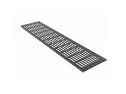 MS Beschläge Belüftungsgitter 130 x 1000 mm Alu Anthrazit RAL 7016 Lüftergitter
