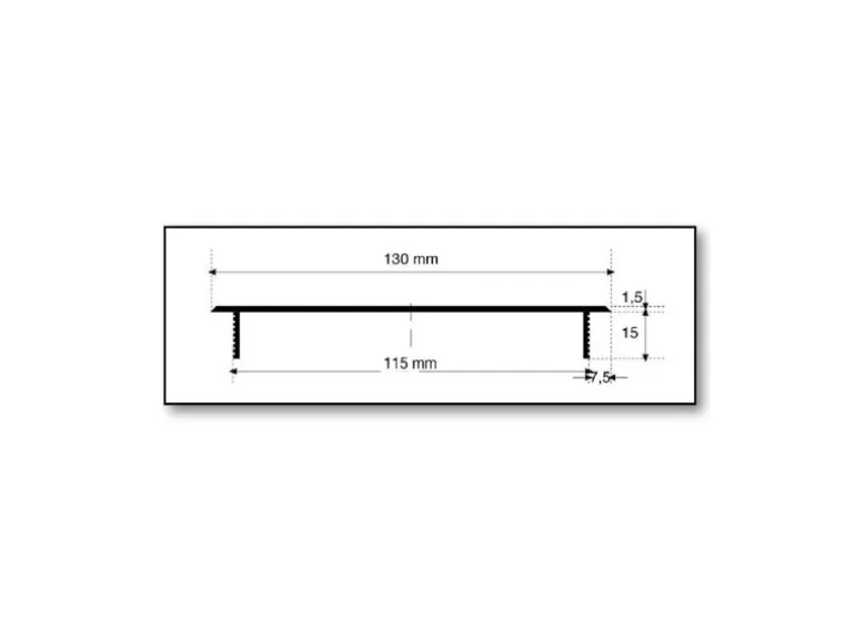 MS Beschläge Belüftungsgitter 130 x 1200 mm Aluminium Silber F1 Eloxiert