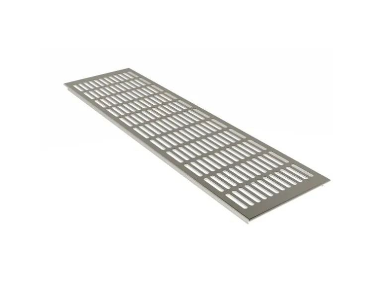 MS Beschläge Lüftungsgitter Alu Classic Edelstahloptik 150 x 1200 mm