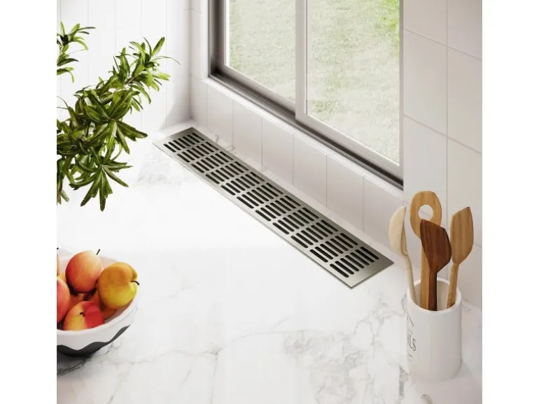 MS Beschläge Lüftungsgitter Aluminium robust eloxiert 100 x 300 mm