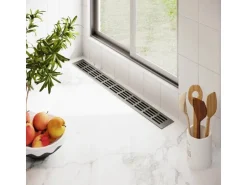 MS Beschläge Lüftungsgitter aus Aluminium in Edelstahl Eloxiert 60mm x 300mm