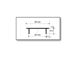 MS Beschläge Lüftungsgitter 60 x 500 mm Alu RAL 7016 Anthrazit Belüftung