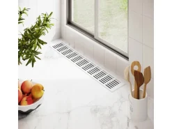 MS Beschläge Lüftungsgitter 100 x 600 mm Weiß RAL 9016