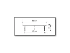 MS Beschläge Lüftungsgitter Alu Design Eloxiert 80 x 600 mm