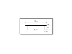 MS Beschläge Lüftungsgitter Alu 100 x 500 mm Silber F1 Eloxiert Belüftung