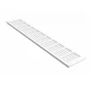MS Beschläge Lüftungsgitter 100 x 400 mm Weiß RAL 9016