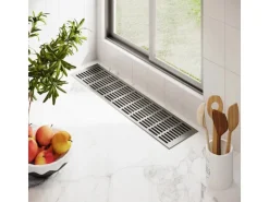 MS Beschläge Lüftungsgitter Alu Edelstahloptik Hochwertig 130 x 800mm