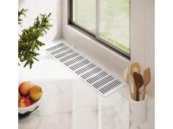 MS Beschläge Universal Gitter 150 x 800 mm Weiß RAL 9016