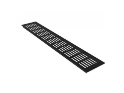 MS Beschläge Zuluftgitter 100 x 600 mm Aluminium Schwarz RAL 9005