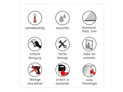 MySpotti Küchenrückwand Profix Cucina Nero 270 x 60 cm Stein Anthrazit