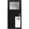 Nebeneingangstür K 504-88 Kunststoff Weiß / Anthrazit 88 cm x 198 cm DIN R