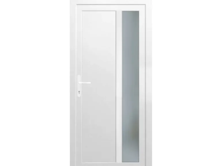 Nebeneingangstür K511 Kunststoff Weiß 88 cm x 198 cm Anschlag Links