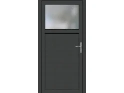 Nebeneingangstür Kunststoff K504 Anschlag Rechts Weiß/Anthrazit 98 cm x 198 cm