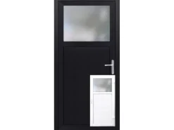 Nebeneingangstür Kunststoff K504 Anschlag Rechts Weiß/Anthrazit 98 cm x 198 cm