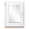 Neruli Kellerfenster Kunststoff Weiß Dreh-Kipp 65x85 cm BxH DIN Links 2 -Fach Glas Dichtung Grau