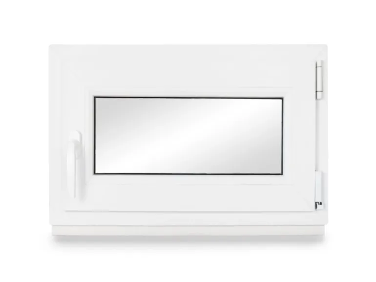 Neruli Kellerfenster Kunststoff Weiß Dreh-Kipp 80x60 cm BxH DIN Rechts 2 -Fach Glas Dichtung Schwarz
