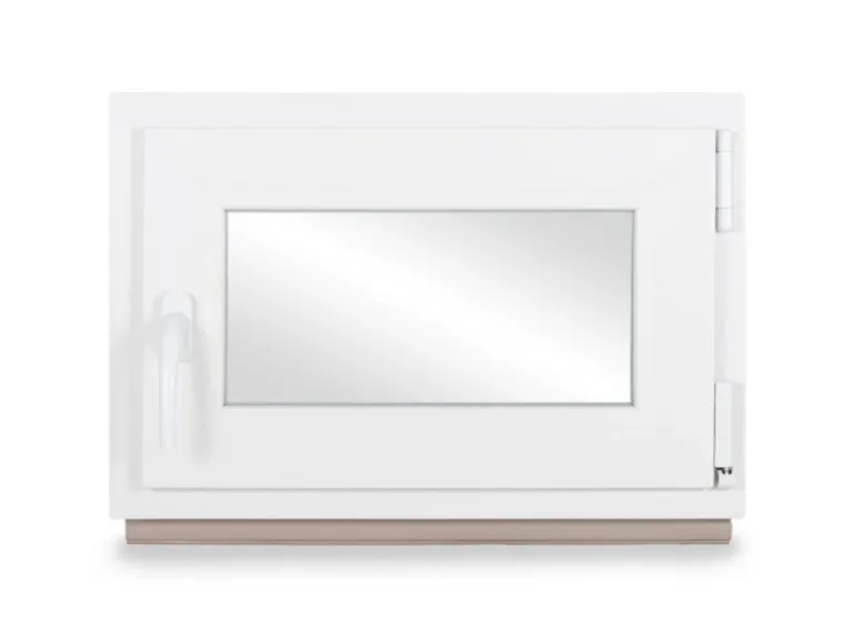 Neruli Kellerfenster Kunststoff Weiß Dreh-Kipp 100x55 cm BxH DIN Rechts 3 -Fach Glas Dichtung Grau