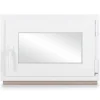 Neruli Kellerfenster Kunststoff Weiß Dreh-Kipp 85x55 cm BxH DIN Rechts 2 -Fach Glas Dichtung Grau