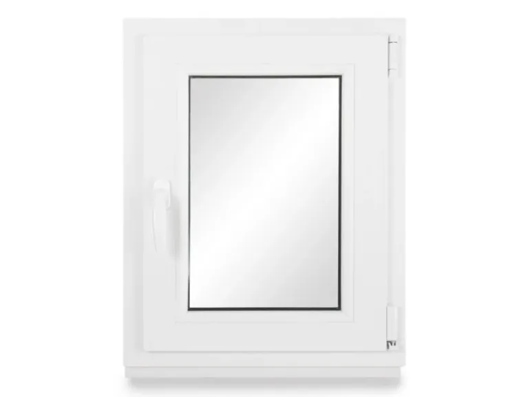 Neruli Kellerfenster Kunststoff Weiß Dreh-Kipp 60x85 cm BxH DIN Rechts 2 -Fach Glas Dichtung Schwarz