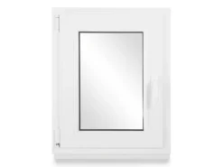 Neruli Kellerfenster Kunststoff Weiß Dreh-Kipp 70x110 cm BxH DIN Links 3 -Fach Glas Dichtung Schwarz