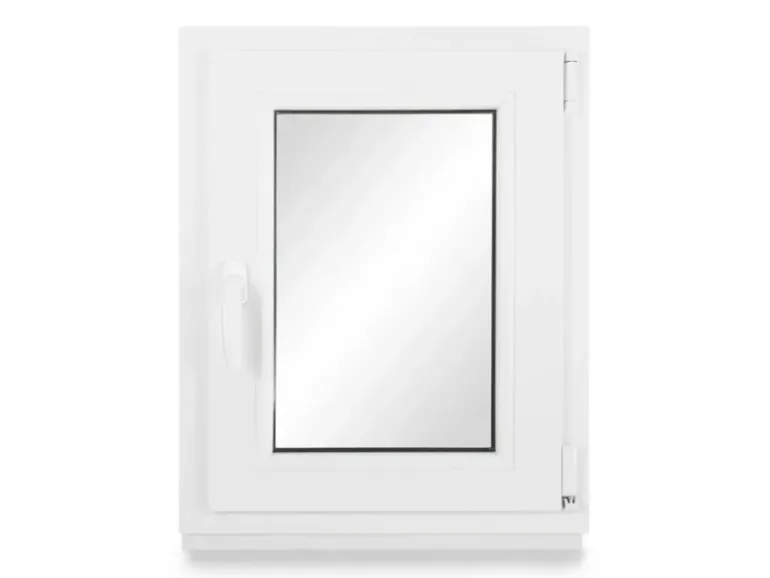 Neruli Kellerfenster Kunststoff Weiß Dreh-Kipp 65x80 cm BxH DIN Rechts 2 -Fach Glas Dichtung Schwarz