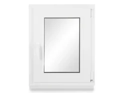Neruli Kellerfenster Kunststoff Weiß Dreh-Kipp 65x80 cm BxH DIN Rechts 3 -Fach Glas Dichtung Schwarz