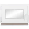 Neruli Kellerfenster Kunststoff Weiß Dreh-Kipp 85x60 cm BxH DIN Links 3 -Fach Glas Dichtung Grau