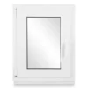 Neruli Kellerfenster Kunststoff Weiß Dreh-Kipp 65x85 cm BxH DIN Links 2 -Fach Glas Dichtung Schwarz