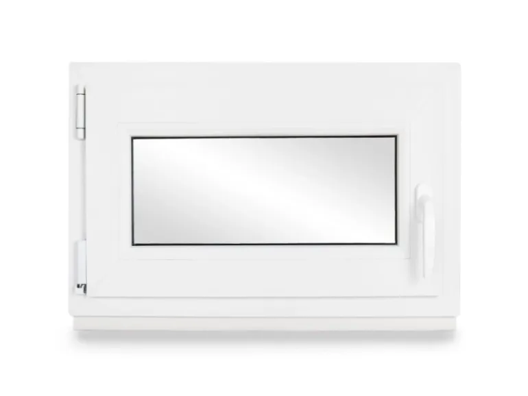 Neruli Kellerfenster Kunststoff Weiß Dreh-Kipp 100x40 cm BxH DIN Links 2 -Fach Glas Dichtung Schwarz