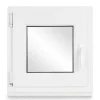Neruli Kellerfenster Kunststoff Weiß Dreh-Kipp 55x55 cm BxH DIN Links 2 -Fach Glas Dichtung Schwarz