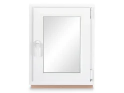Neruli Kellerfenster Kunststoff Weiß Dreh-Kipp 55x75 cm BxH DIN Rechts 2 -Fach Glas Dichtung Grau