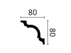 NOEL & MARQUET NMC A1 NOMASTYL Eckleiste Zierleiste Stuckleiste 2 m 200 cm x 8 cm x 8 cm Weiß