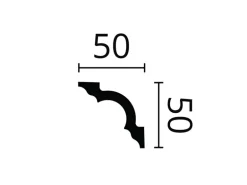NOEL & MARQUET NMC A2 NOMASTYL Eckleiste Zierleiste Stuckleiste 2 m 200 cm x 5 cm x 5 cm Weiß